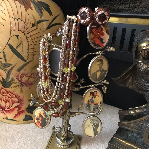 W. Germany Jewelry - Vintage W. German Multi Strand Necklace & Earring Set